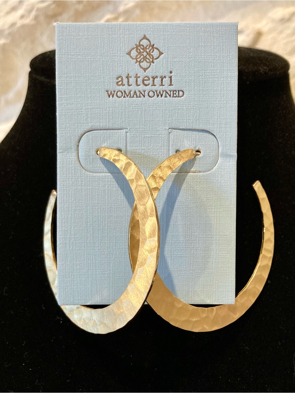 Aterri Hammered Gold Hoop Earrings - Women
